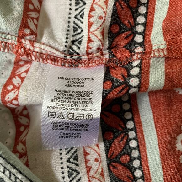 Ann Taylor Factory Boho Blouse Cotton Blend Bell Sleeves women’s size medium - Picture 11 of 11